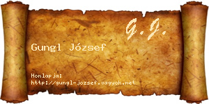 Gungl József névjegykártya
