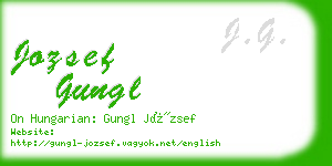 jozsef gungl business card
